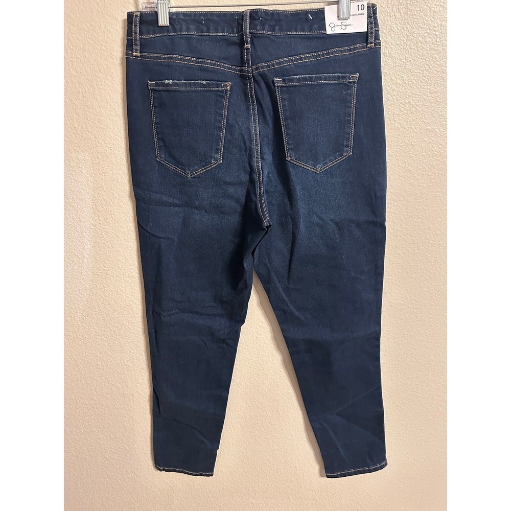 Jessica Simpson High Rise Skinny Ankle Dark Wash Jeans - Picture 5 of 7